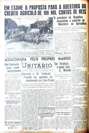 Página do jornal Unitário de fevereiro de 1942