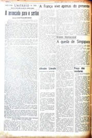Página do jornal Unitário de fevereiro de 1942