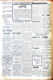 Página do jornal Unitário de fevereiro de 1942