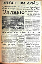 Página do jornal Unitário de março de 1942