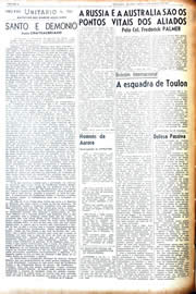 Página do jornal Unitário de março de 1942