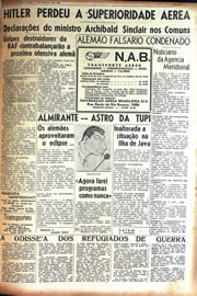 Página do jornal Unitário de março de 1942