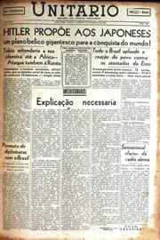 Página do jornal Unitário de março de 1942