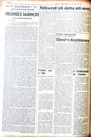 Página do jornal Unitário de março de 1942