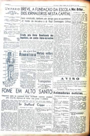 Página do jornal Unitário de março de 1942