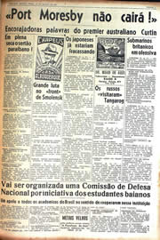 Página do jornal Unitário de março de 1942