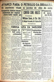 Página do jornal Unitário de março de 1942