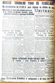 Página do jornal Unitário de março de 1942