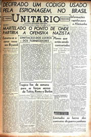 Página do jornal Unitário de abril de 1942