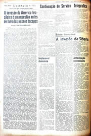 Página do jornal Unitário de abril de 1942