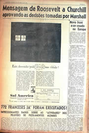 Página do jornal Unitário de abril de 1942
