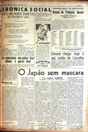Página do jornal Unitário de abril de 1942