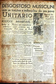 Página do jornal Unitário de abril de 1942