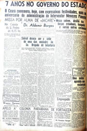 Página do jornal Unitário de maio de 1942