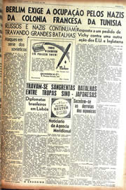 Página do jornal Unitário de maio de 1942