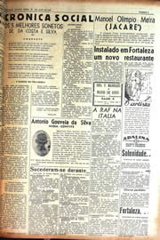 Página do jornal Unitário de maio de 1942