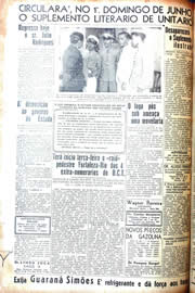 Página do jornal Unitário de maio de 1942
