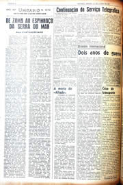 Página do jornal Unitário de junho de 1942
