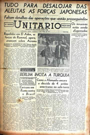Página do jornal Unitário de junho de 1942