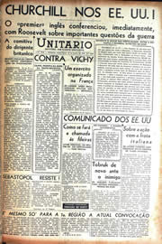 Página do jornal Unitário de junho de 1942