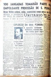 Página do jornal Unitário de junho de 1942