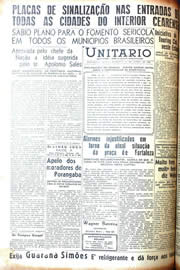 Página do jornal Unitário de junho de 1942