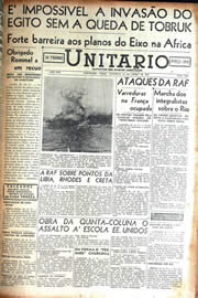 Página do jornal Unitário de junho de 1942