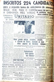 Página do jornal Unitário de junho de 1942