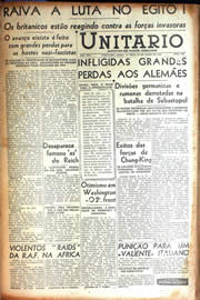 Página do jornal Unitário de junho de 1942