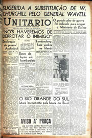 Página do jornal Unitário de julho de 1942