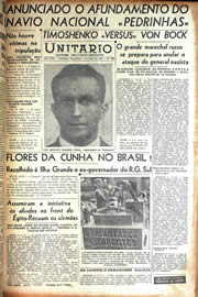 Página do jornal Unitário de julho de 1942