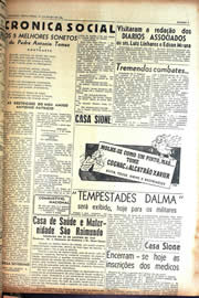 Página do jornal Unitário de julho de 1942
