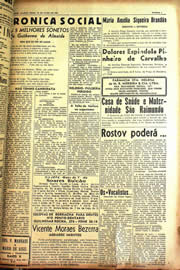 Página do jornal Unitário de julho de 1942