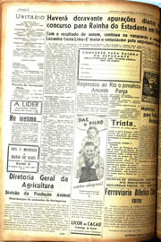 Página do jornal Unitário de julho de 1942