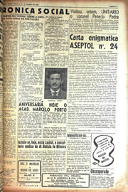 Página do jornal Unitário de agosto de 1942