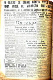 Página do jornal Unitário de agosto de 1942