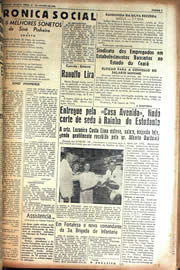 Página do jornal Unitário de agosto de 1942