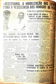 Página do jornal Unitário de agosto de 1942
