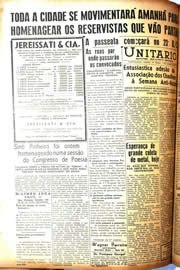 Página do jornal Unitário de agosto de 1942