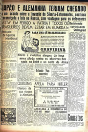 Página do jornal Unitário de agosto de 1942