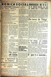 Página do jornal Unitário de agosto de 1942