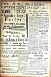 Página do jornal Unitário de agosto de 1942
