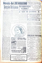 Página do jornal Unitário de agosto de 1942