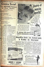 Página do jornal Unitário de agosto de 1942
