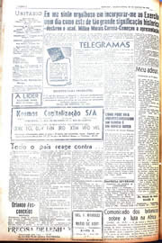 Página do jornal Unitário de agosto de 1942