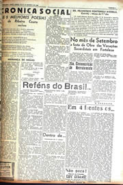 Página do jornal Unitário de agosto de 1942