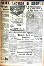 Página do jornal Unitário de agosto de 1942
