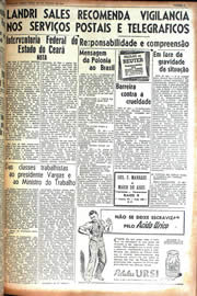 Página do jornal Unitário de agosto de 1942