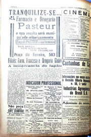 Página do jornal Unitário de setembro de 1942