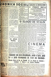 Página do jornal Unitário de setembro de 1942